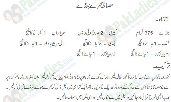 masala bharay tinday