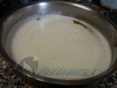 melted ghee with foam