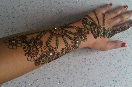 glitter mehndi designs