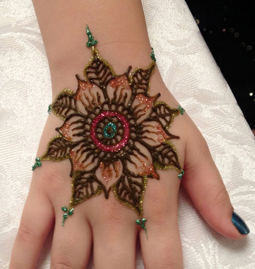 glitter mehndi designs