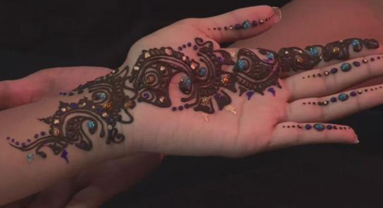 glitter mehndi designs