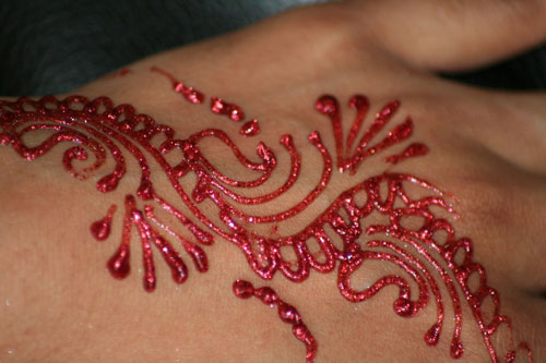 glitter mehndi designs