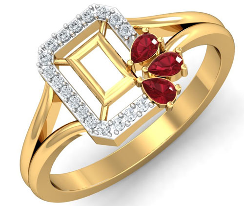Women Ruby Diamond Rings