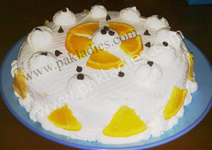 Orange Fresh Cream Cake