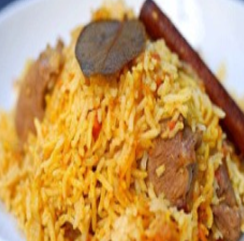 Mutton Zafrani (saffron) Pulao and Tomato Raita