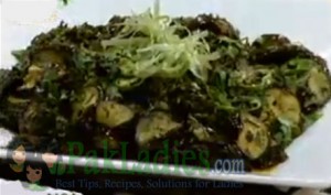 palak aur baingan ki sabzi