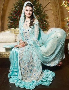 sky blue Bridal Lehenga