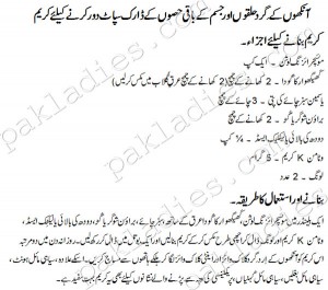 dark circles in urdu