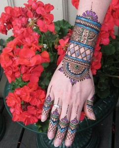 Multicolor mehndi design