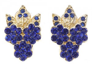 Collar chapado winter sweet Blue Diamond Earring