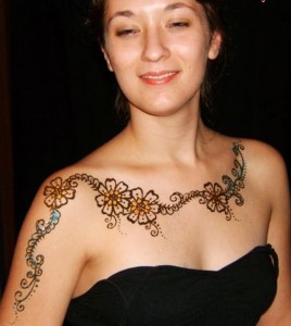 Neck Mehndi Designs