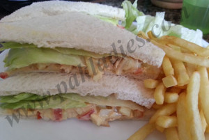 Egg and Chicken Salad Sandwich