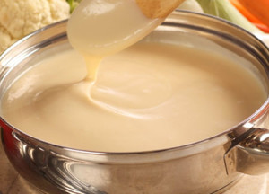 white cheese sauce