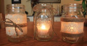 DIY Glass Candle Holder