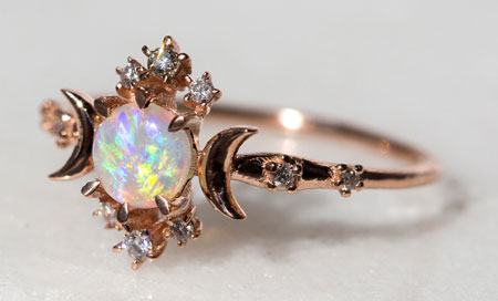 Opal with Diamond