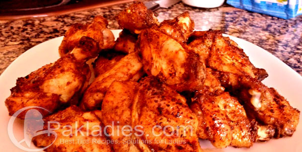 Five Spice Honey Chicken Wings with Creamy Cilantro Dip