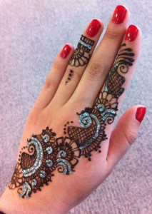 glitter mehndi designs