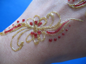 glitter mehndi designs