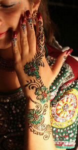 glitter mehndi designs