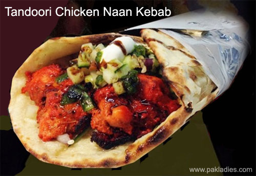 Tandoori Chicken Naan Kebab Recipe