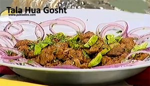 tala hua gosht recipe
