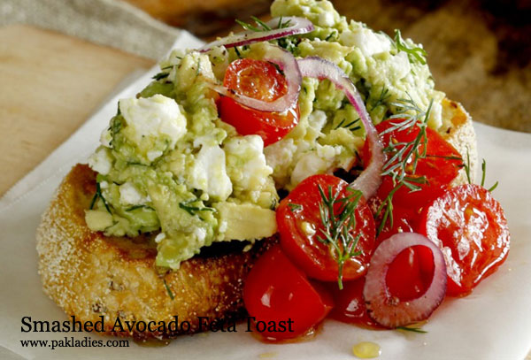 Smashed Avocado Feta Toast