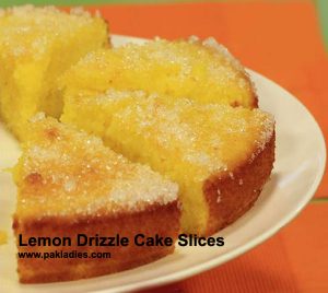 Lemon Drizzle Cake Slices