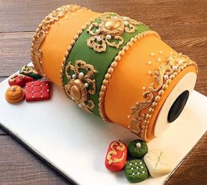 Mehndi Dholki Cake