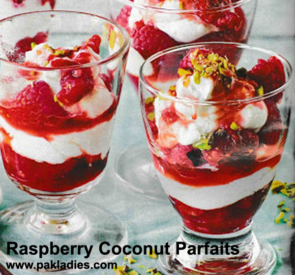 Raspberry Coconut Parfaits