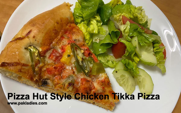 Pizza Hut Style Chicken Tikka Pizza