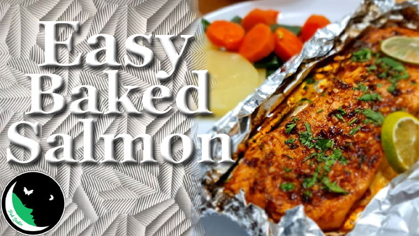 Easy baked Salmon with Garlic Butter