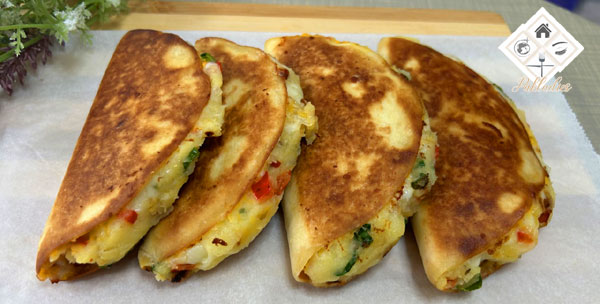 Crispy Potato Cheese Quesadilla