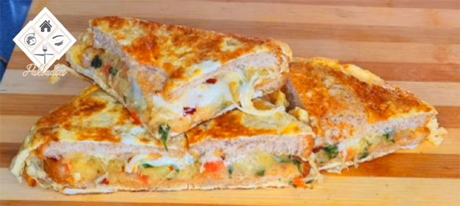 Street Style Egg Wrapped Masala Toast