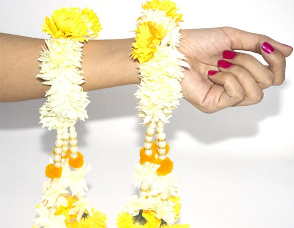 Yellow FLOWER GAJRA FOR HANDS