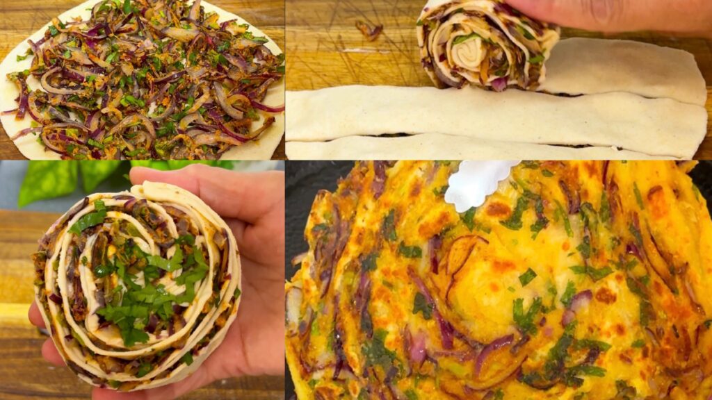 Easy Masala Piyaz Lachha Paratha